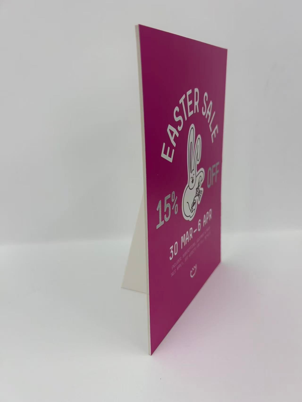 Custom Counter Cards - Price is Per Piece | Freestanding Display Boards for Retail & Promotions